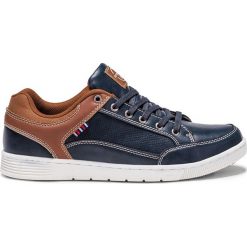 Trampki męskie: BUTY MĘSKIE TRAMPKI T191 – GRANATOWE