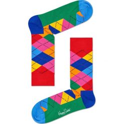 Happy Socks - Skarpetki Argyle. Różowe skarpetki damskie marki Happy Socks, z elastanu. W wyprzedaży za 29,90 zł.