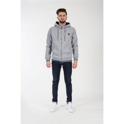 Bluza w kolorze szarym. Szare bluzy męskie American College, xs, z aplikacjami, z kapturem, bez rękawów, bez kaptura. W wyprzedaży za 132,95 zł.