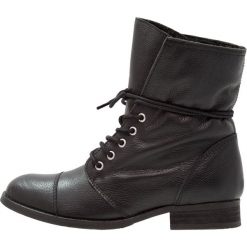 Buty zimowe damskie: Zign Botki sznurowane black