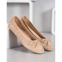 Plecione baleriny z kokardĄ. Baleriny damskie SHELOVET, bez wzorów, bez obcasa. Za 59,00 zł.