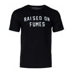 T-shirty męskie z nadrukiem: FOX Koszulka Męska Raised On Fumes Ss Tech M Czarna