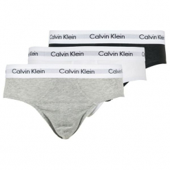 Calvin Klein Slipy Męskie, 3 Pack , Xl, Wielobarwne. Szare slipy męskie Calvin Klein, xl, bez wzorów, z bawełny. Za 169,00 zł.