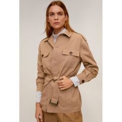 Mango - Płaszcz Cesi. Kurtki damskie Mango, s, w paski, z bawełny, krótkie. Za 269,90 zł.