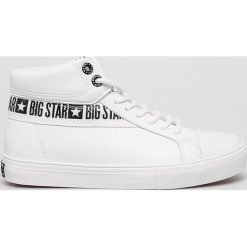 Big Star - Trampki. Białe trampki i tenisówki damskie BIG STAR, bez wzorów, z gumy, na sznurówki. W wyprzedaży za 99,90 zł.