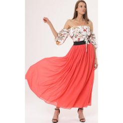 Czerwona Spódnica Impressible. Czerwone spódniczki damskie Born2be, na spacer, na lato, s, bez wzorów, maxi, rozkloszowane. Za 39,99 zł.