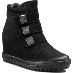Sneakersy damskie: Sneakersy EKSBUT – 66-4319-549-1G Czarny Nubuk