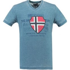 Geographical Norway Męska Koszulka Jovka L Niebieski. Niebieskie koszulki męskie marki Geographical Norway, m, z nadrukiem, bez kołnierzyka, bez rękawów. Za 89,00 zł.