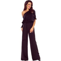 Kombinezony eleganckie: Kombinezon bluzowany- elegancki kombinezon z efektownym wiązaniem