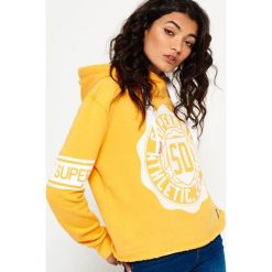 Bluzy damskie: Superdry COLLEGE Bluza z kapturem yellow