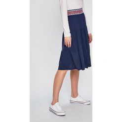 Answear - Spódnica. Niebieskie spódniczki damskie ANSWEAR, s, z wiskozy, casualowe, midi, proste. W wyprzedaży za 59,90 zł.