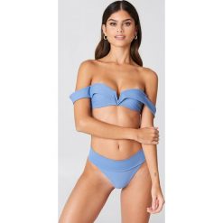 Stroje dwuczęściowe damskie: J&K Swim X NA-KD Dół bikini Folded – Blue