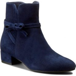 Buty zimowe damskie: Botki NEŚCIOR – 028-B Granat Zamsz