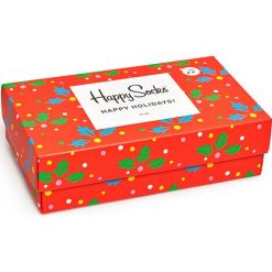 Happy Socks - Skarpety (3-pak). Czerwone skarpetki męskie Happy Socks, bez wzorów, z elastanu. W wyprzedaży za 89,90 zł.