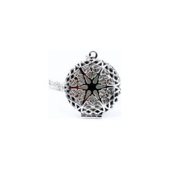 ALONE IN THE DARK - ROUND (SILVER). Pomarańczowe naszyjniki damskie Drobiny czasu, ze stali. Za 59,00 zł.