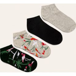 Jack & Jones - Stopki (4-pack). Czarne skarpetki męskie Jack & Jones, bez wzorów, z elastanu. Za 49,90 zł.