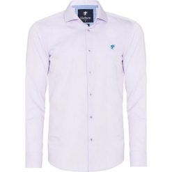 Koszula w kolorze liliowym. Szare koszule męskie Denim Culture, s, z haftami, z bawełny, z klasycznym kołnierzykiem, z długim rękawem. W wyprzedaży za 119,95 zł.