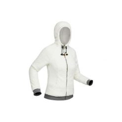 Kurtka polarowa turystyczna SH100 ultra-warm damska. Szare kurtki damskie marki QUECHUA, na zimę, s, z elastanu. Za 129,99 zł.