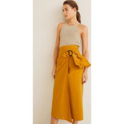 Mango - Top Planeta. Szare bluzki damskie Mango, s, bez wzorów, z bawełny, z okrągłym kołnierzem. W wyprzedaży za 69,90 zł.