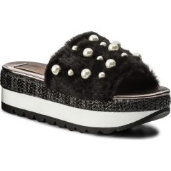 Espadryle GIOSEPPO - 43353 Black. Czarne espadryle damskie marki Gioseppo, z aplikacjami, ze skóry ekologicznej, bez obcasa. W wyprzedaży za 169,00 zł.