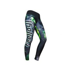 LEGGINSY EXCLUSIVE CRYSTALS. Szare legginsy damskie marki Feelj!, s, z nadrukiem, z dzianiny, do biegania. Za 250,00 zł.