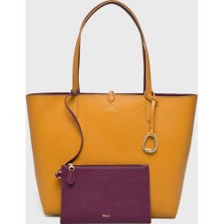 Lauren Ralph Lauren - Torebka dwustronna. Szare torby na zakupy damskie marki Lauren Ralph Lauren, ze skóry ekologicznej, na ramię, duże. W wyprzedaży za 499,90 zł.