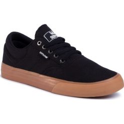 Tenisówki SUPRA - Cobalt 05663-038-M Black/Gum. Czarne półbuty męskie Supra, na co dzień, bez wzorów, z gumy, bez zapięcia. Za 269,00 zł.