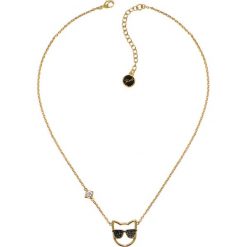Karl Lagerfeld - Naszyjnik. Żółte naszyjniki damskie KARL LAGERFELD, z kryształem, metalowe. Za 279,90 zł.