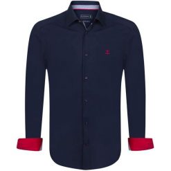 Sir Raymond Tailor Męska Koszula Concede L Ciemnoniebieska. Niebieskie koszule męskie Sir Raymond Tailor, m, bez wzorów, bez kołnierzyka, bez rękawów. Za 149,00 zł.