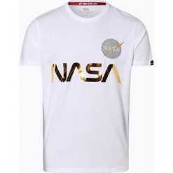 Alpha Industries - T-shirt męski, biały. Białe t-shirty męskie Alpha Industries, xl, z nadrukiem, bez kołnierzyka. Za 129,95 zł.