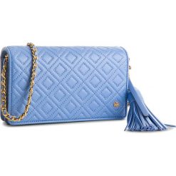 Torebka TORY BURCH - Fleming Flat Wallet Cross-Body 46449 Larkspur 407. Niebieskie torebki klasyczne damskie Tory Burch, ze skóry. Za 1509,00 zł.