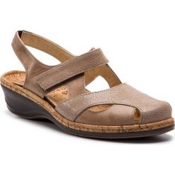 Sandały COMFORTABEL - 720115 Horse/Tan 21. Pomarańczowe klapki damskie Comfortabel, bez wzorów, ze skóry, bez obcasa, na obcasie. Za 279,00 zł.