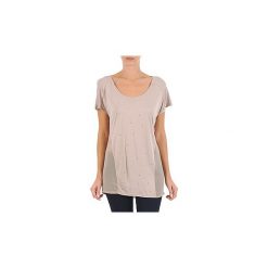 T-shirty z krótkim rękawem La City MC BEIGE. Brązowe t-shirty damskie marki La City, s, bez wzorów, bez kołnierzyka. Za 119,20 zł.