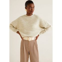 Mango - Sweter Garcon. Szare swetry damskie marki Mango, s, bez wzorów, z poliesteru, z krótkim rękawem, krótkie, bez kaptura. Za 139,90 zł.