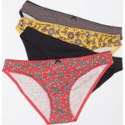 Etam - Figi Nabella (4-pack). Czerwone majtki damskie Etam, s, z bawełny. W wyprzedaży za 49,90 zł.