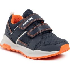 Sneakersy GEOX - J Coridan B. A J025DA 0FEFU C0820 M Navy/Orange. Niebieskie trampki chłopięce Geox, bez wzorów, ze skóry ekologicznej, na rzepy. Za 199,00 zł.