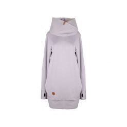 Sukienka Spring&Roll grey. Szare sukienki balowe marki Dreslove, na spacer, l, z bawełny, z kapturem, proste. Za 259,00 zł.