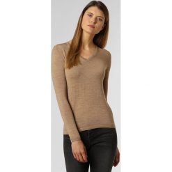 Brookshire - Sweter damski, beżowy. Brązowe swetry damskie brookshire, s, bez wzorów, z wełny, eleganckie, bez rękawów, bez kaptura. Za 179,95 zł.