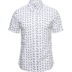 Koszule męskie na spinki: Burton Menswear London FERN PRINT Koszula white