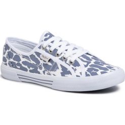 Tenisówki PEPE JEANS - Aberlady PLS30951 White 800. Białe półbuty damskie Pepe Jeans, bez wzorów, z jeansu, bez zapięcia. W wyprzedaży za 129,00 zł.