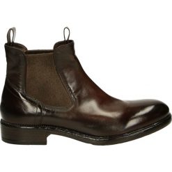 Botki męskie - P07003 VI TDM. Brązowe botki męskie Venezia, ze skóry. Za 639,00 zł.
