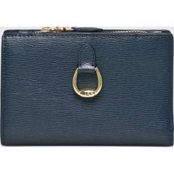 Lauren Ralph Lauren - Portfel skórzany. Niebieskie portfele damskie Lauren Ralph Lauren, bez wzorów, ze skóry. Za 439,90 zł.