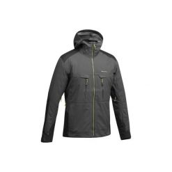 Kurtka turystyczna MH900 WTP męska. Szare kurtki męskie QUECHUA, xl, bez wzorów, z poliesteru, bez kaptura. Za 399,99 zł.
