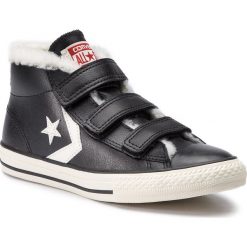 Trampki CONVERSE - Star Player EV 3V Mid 658152C Black/Egret/Terra Red. Czarne trampki dziewczęce Converse, bez wzorów, ze skóry, bez zapięcia. W wyprzedaży za 159,00 zł.