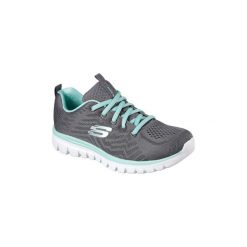 Buty Skechers GRACEFUL GET CONNECTED 12615 CCGR. Szare buty sportowe damskie marki Skechers, bez wzorów, bez zapięcia. Za 229,70 zł.