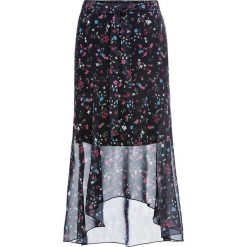 Spódnica w kwiaty bonprix czarny z nadrukiem. Spódniczki damskie bonprix. Za 129,99 zł.