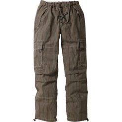 Bojówki męskie: Spodnie bojówki Loose Fit Straight bonprix w kratę