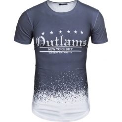 Koszulka męska t-shirt długi niebieski Recea. Niebieskie koszulki męskie Recea, m, bez wzorów, z bawełny, bez kołnierzyka, długie. Za 29,99 zł.