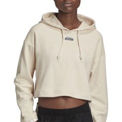 ADIDAS R.Y.V. CROPPED HOODIE > GD3089. Bluzy damskie Adidas, bez wzorów, z bawełny, bez rękawów, bez kaptura. Za 219,99 zł.
