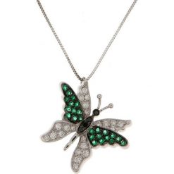 Wyjątkowy Naszyjnik - złoto 750, Brylant 0,36ct,czarny brylant 0,04ct. Żółte naszyjniki męskie W.KRUK, z brylantem, złote. Za 15590,00 zł.